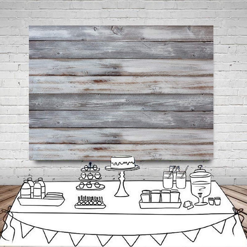 Dudaacvt 7x5ft White Wood Backdrop for Photography â€“ Vintage Wooden Board Background Birthday Party Wedding Baby Shower Photo Booth Decoration Banner Backdrop D400 - Image 5